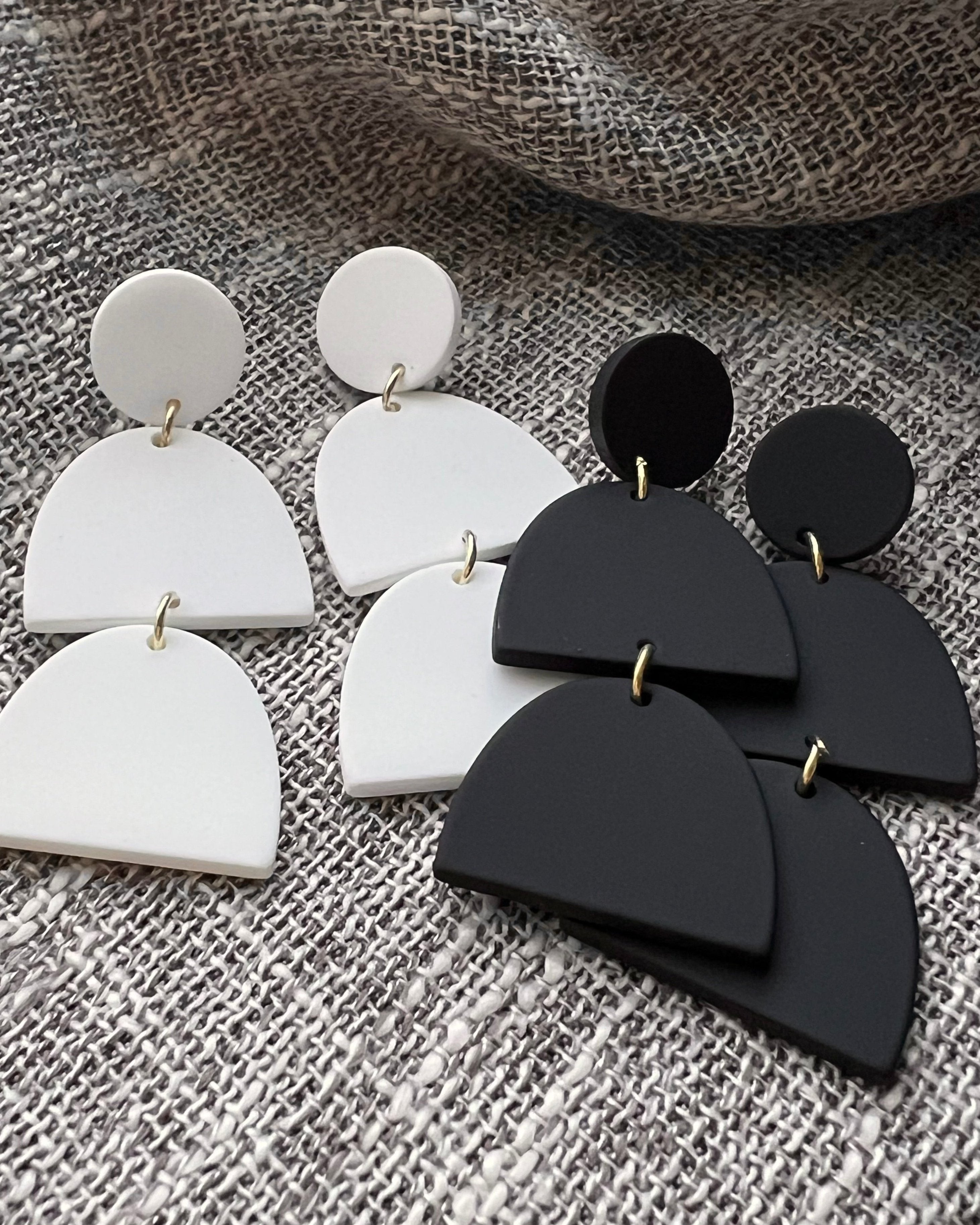 Stone Stack Dangle Earrings
