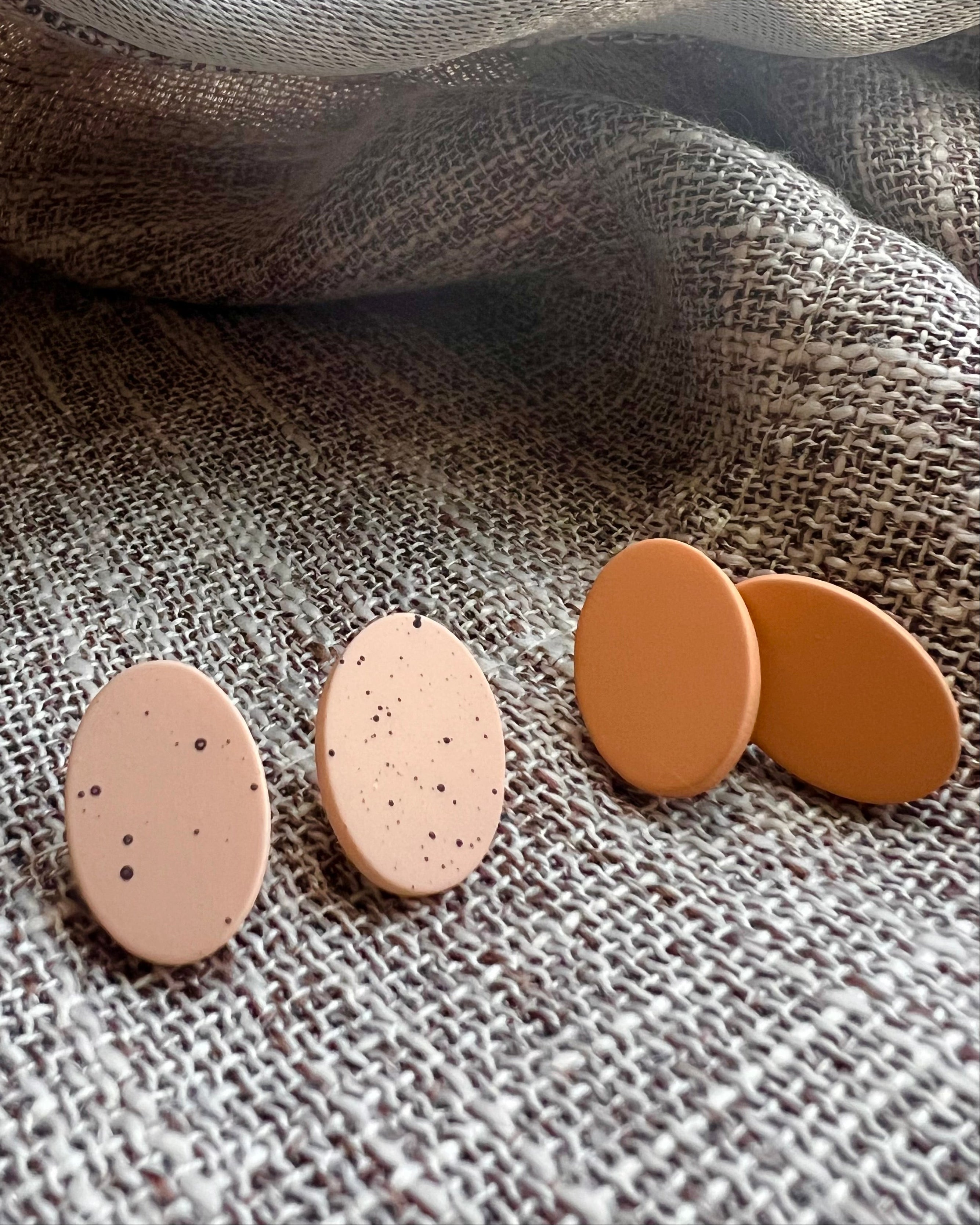 Oval Soft Clay Studs