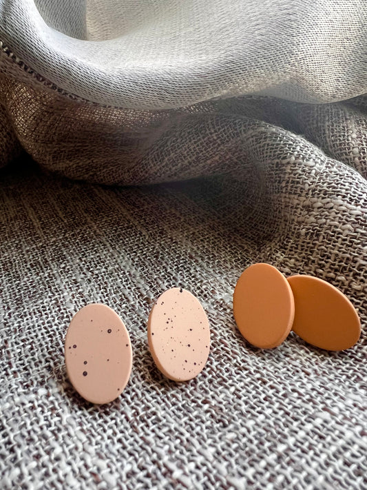 Oval Soft Clay Studs