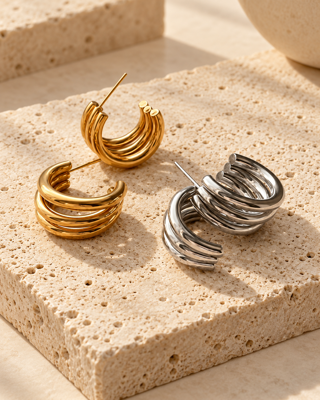 Massie Triple Stack Hoop Earrings